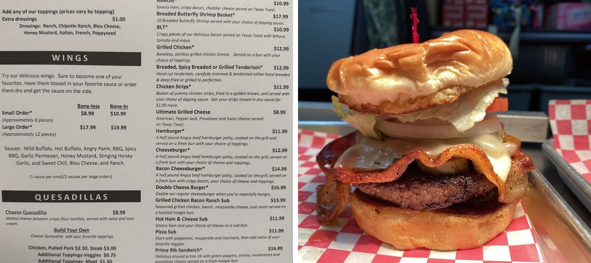 The Windmill Tavern Menu