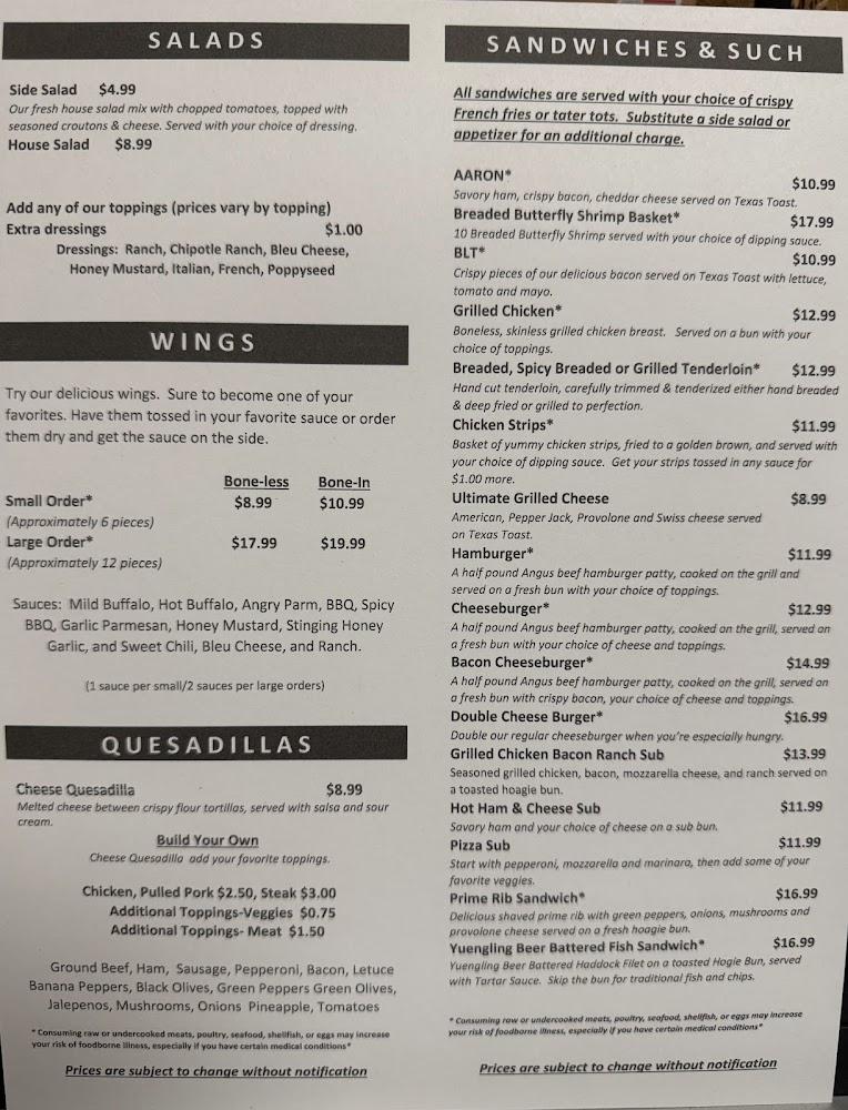 The Windmill Tavern Menu image 2